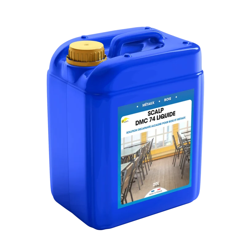 SCALP DMC 74 LIQUIDE é um decapante alcalino potente para madeira e metal.