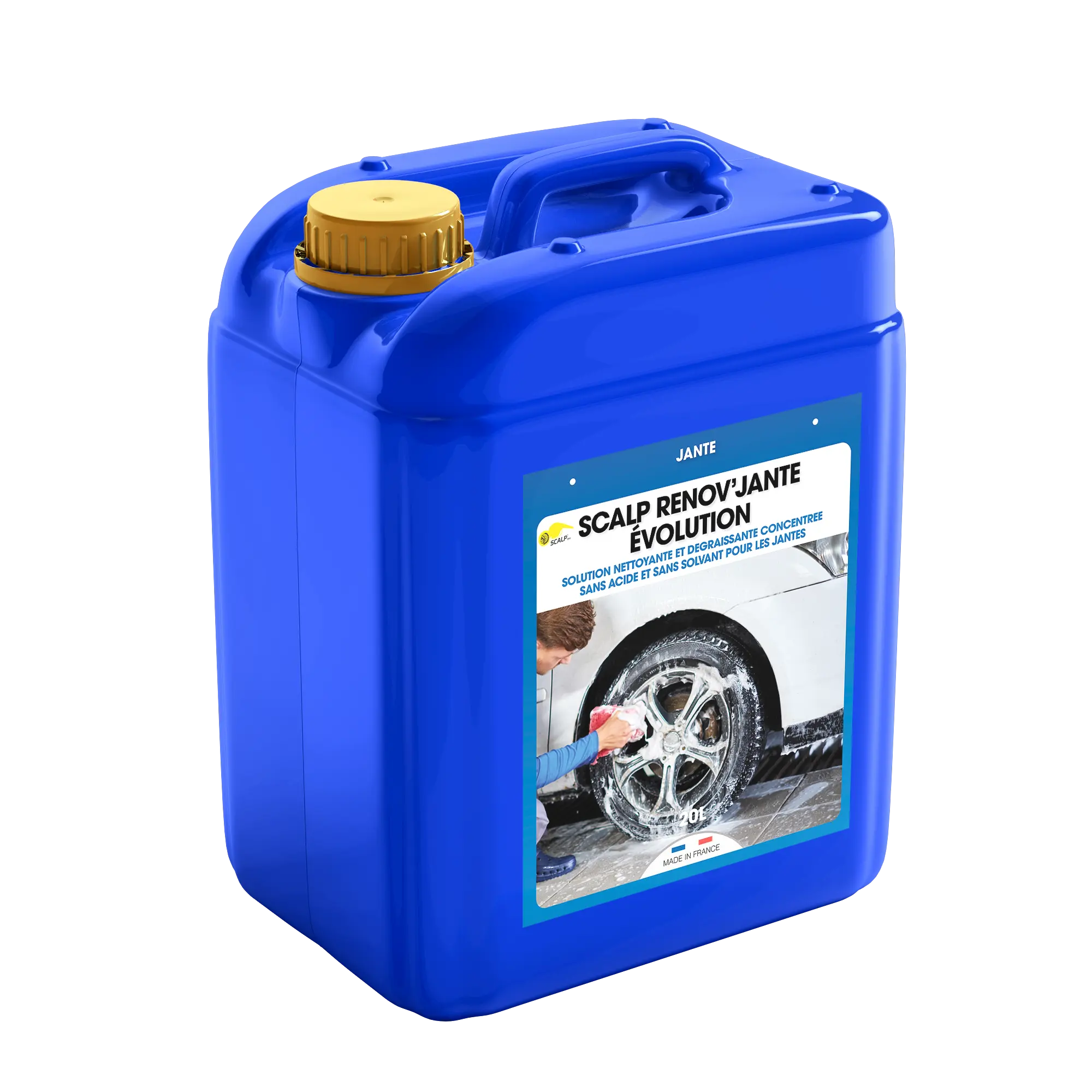 SCALP RENOV'JANTE ÉVOLUTION limpador desengordurante de jantes ideal para uma limpeza rápida, eficaz e que devolve o brilho original.