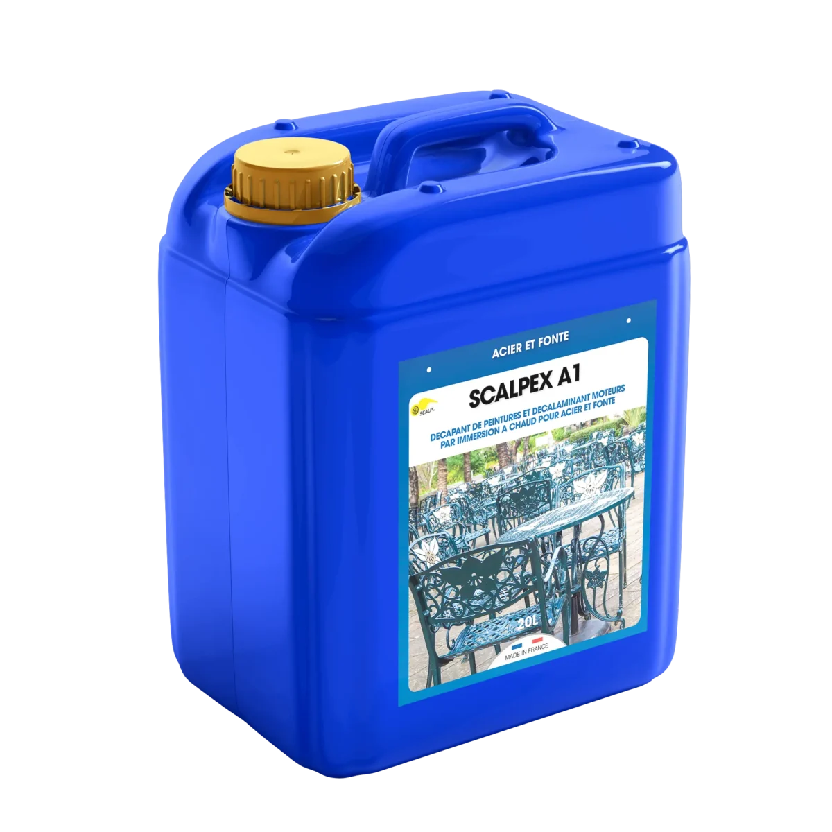 decapante por imersão metálica. Decapagem e limpeza rápida e segura de peças metálicas em aço e ferro fundido