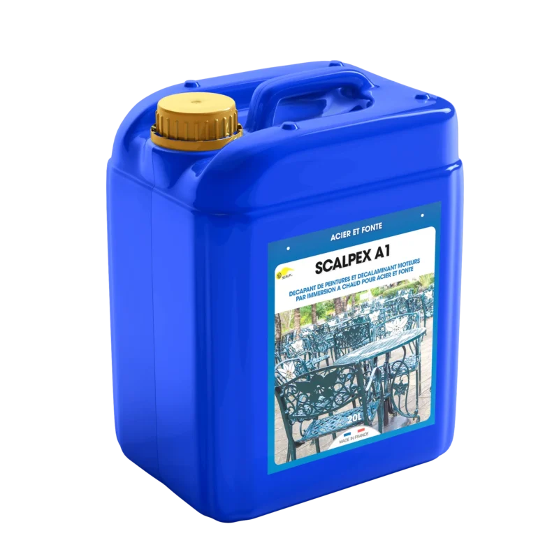 decapante por imersão metálica. Decapagem e limpeza rápida e segura de peças metálicas em aço e ferro fundido