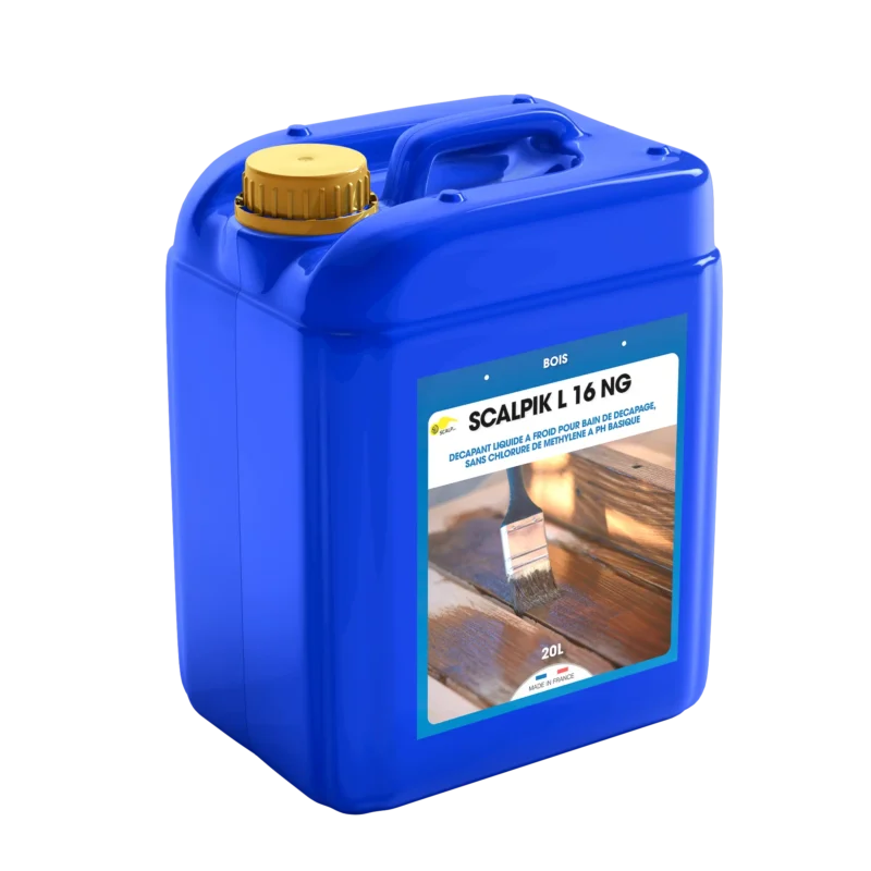 decapante líquido para madeira eficiente e segura em banho frio, mesmo para madeira complexa ou delicada.