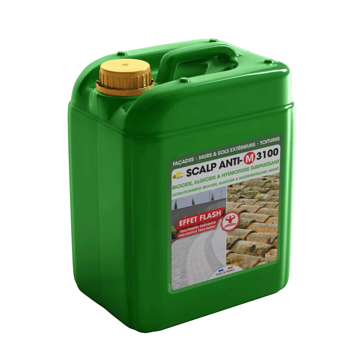 Tratamento antimusgo e depósitos verdes, repelente à água em telhado