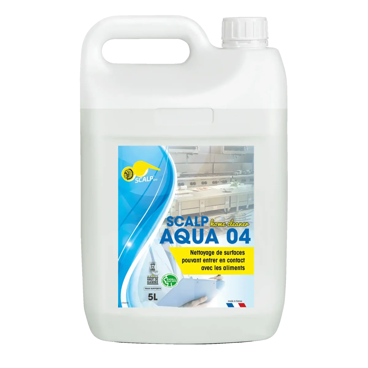 O limpador desengordurante ideal para cozinhas profissionais e ambientes agroalimentares.