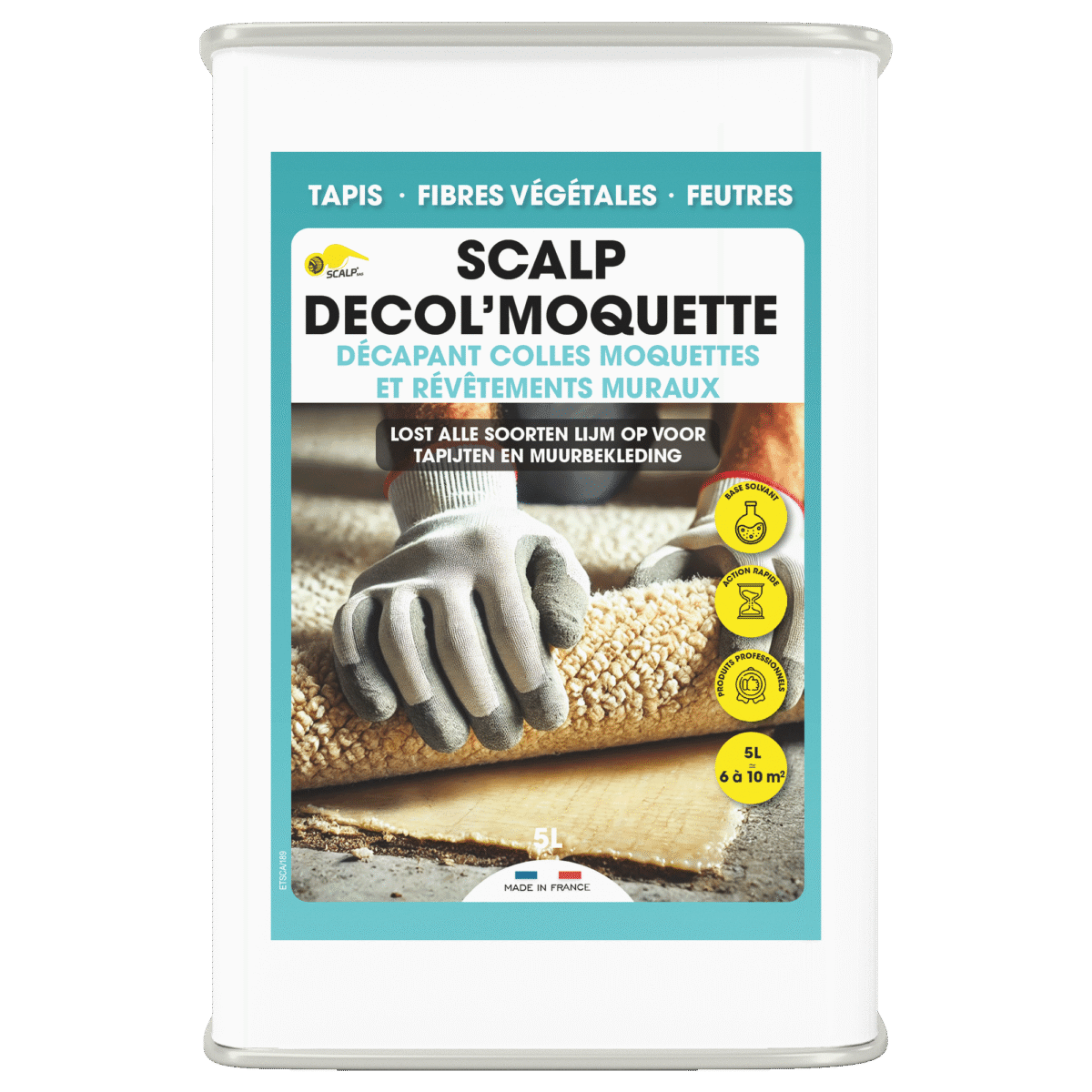 dissolvente de cola de alcatifa e tapetes rapidamente, sem danificar as superfícies e com economia de tempo.