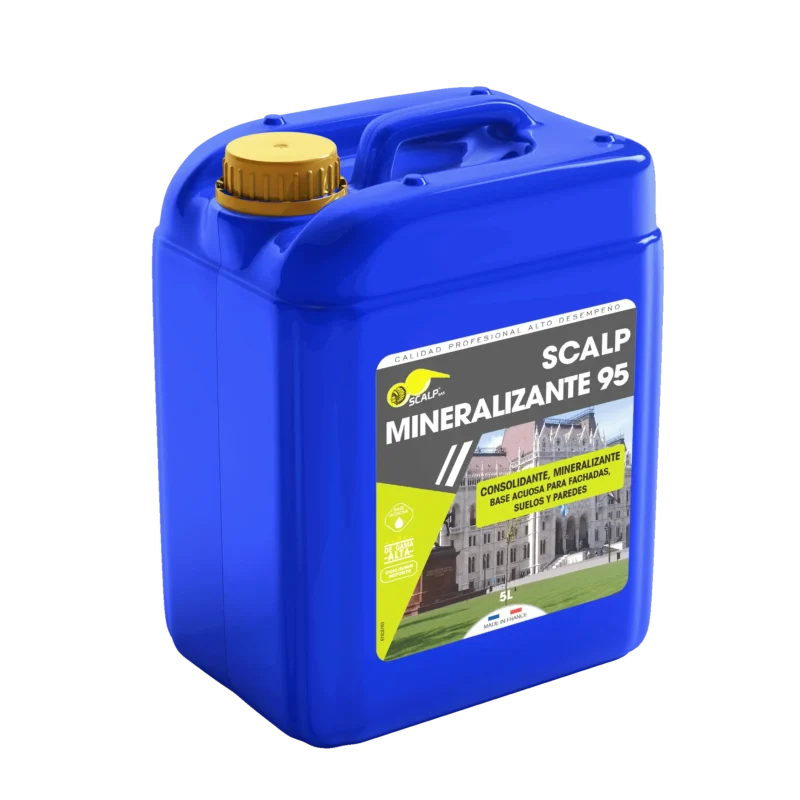 SCALP MINERALISANT 95 é um mineralizante fachadas de pedra concebido para a consolidação profunda e proteção duradoura de materiais porosos.