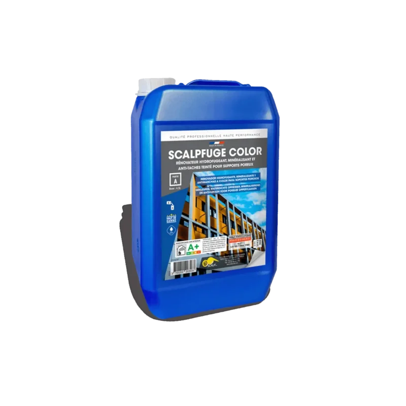 Hidrorrepelente colorido que protege, renova e mineraliza fachadas, telhados, paredes e pavimentos exteriores.